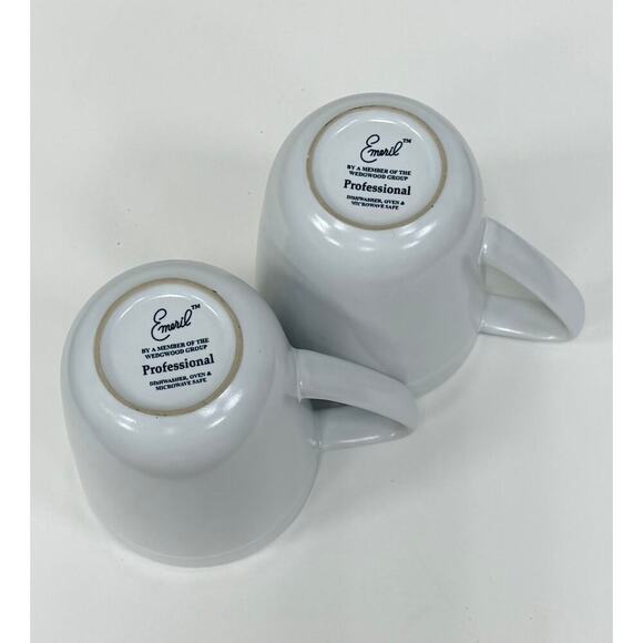 New Set of 2 Emeril by the Wedgwood Group White Coffee Mugs. KT138 - Picture 4 of 4